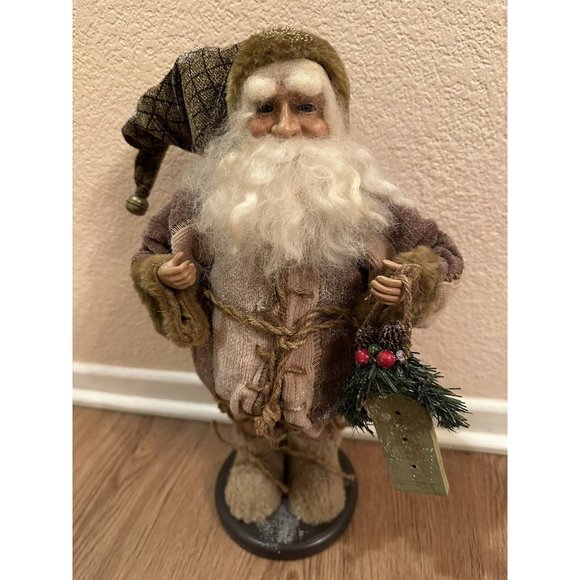 VTG Old‎ World European Style Santa Claus Standing Doll Decor 17”